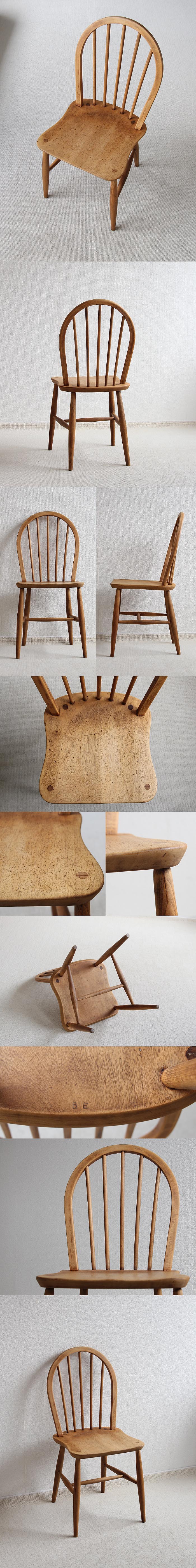 イギリス ヴィンテージ アーコールチェア ERCOL 木製椅子 アンティーク 家具 「フープバックチェア」V-717