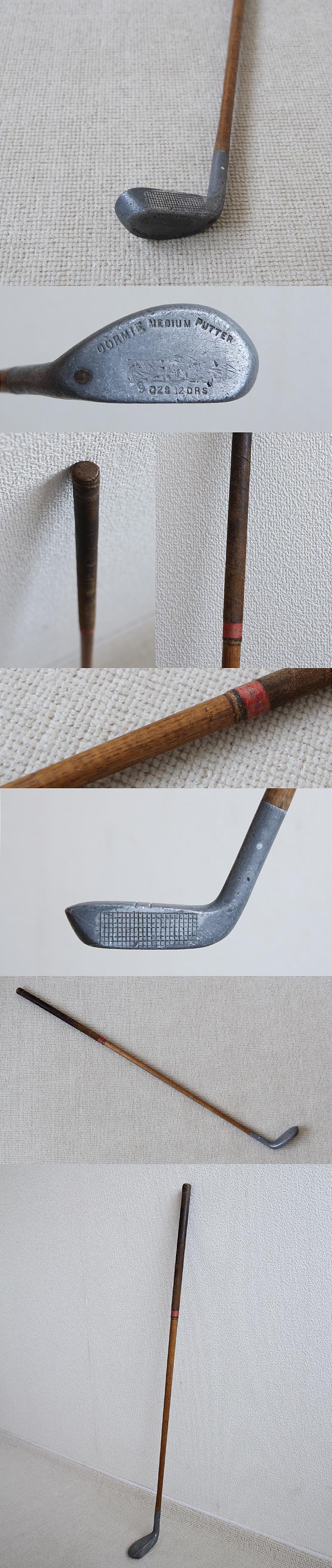 スコットランド アンティーク ゴルフクラブ パター ヒッコリーシャフト 雑貨 「PUTTER」V-786