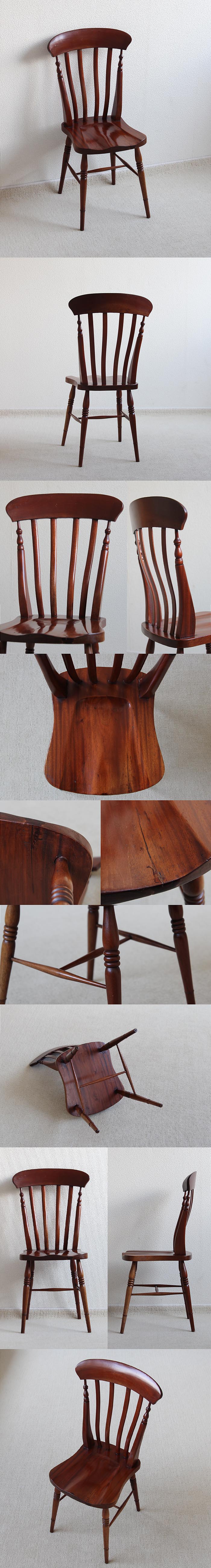 イギリス アンティーク調 チャイルドチェア 木製椅子 ドールチェア 家具「ラスバックチェア」V-834