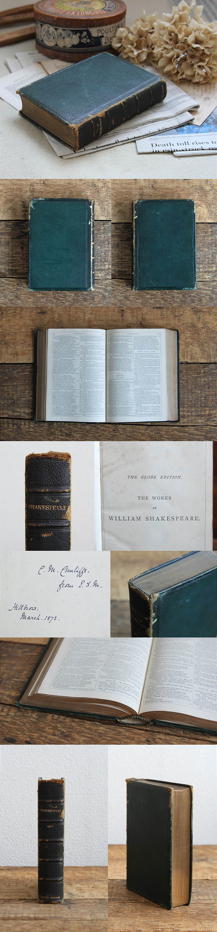 イギリス アンティークブック 古書 インテリア雑貨 洋書 ウィリアム・シェイクスピア「Shakespeare」V-928